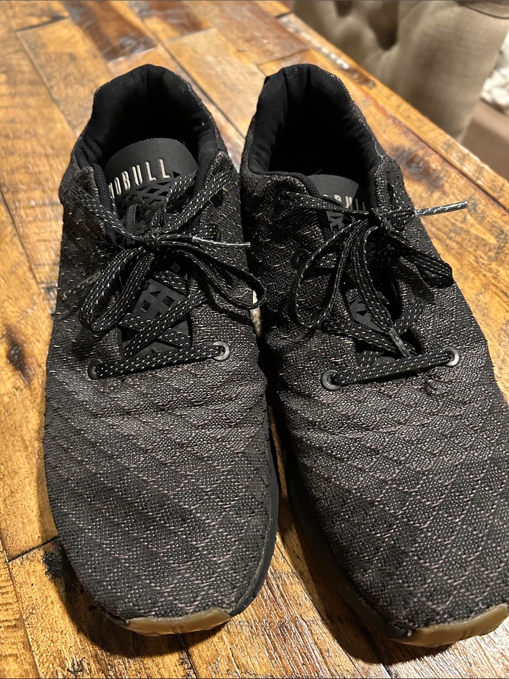NOBULL Matryx trail runners Men’s Black Knit Sneakers 8 ladies 9.5